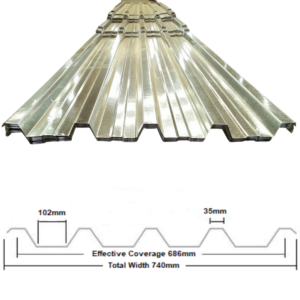 Widespan Galvanised 0.47mm - Roofsheeting Warehouse