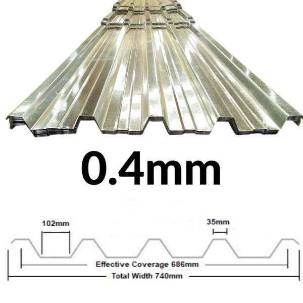 IBR Galvanised 0.4mm - Roofsheeting Warehouse